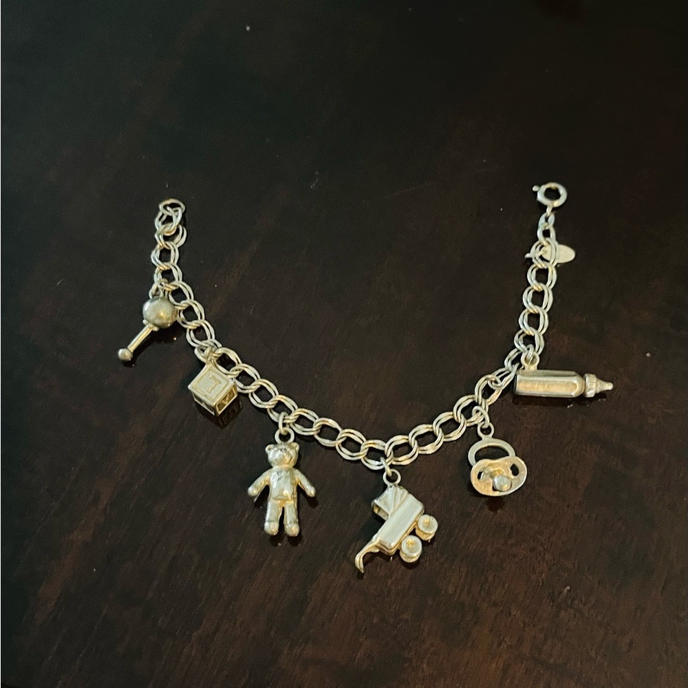 Sterling silver charm bracelet